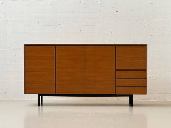 Image 1 of Credenza alta svizzera di metà secolo con vano bar in teak, anni '60