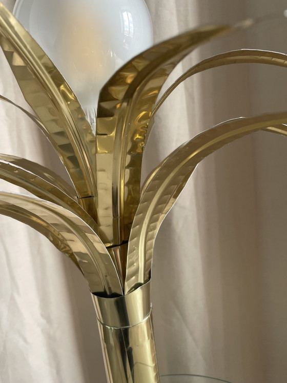 Image 1 of Vintage Palm Tree Lamp in Solid Brass from the 1970s, attributed to Bottega Gadda (Carlo Giorgi style)
