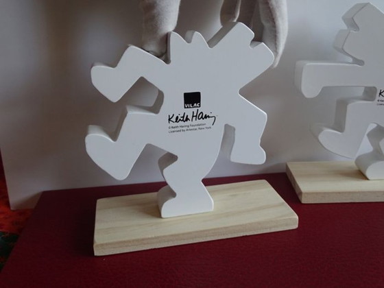 Image 1 of Keith Haring - Limited Edition Dancing Dogs boekensteunen / decoratief object (set)