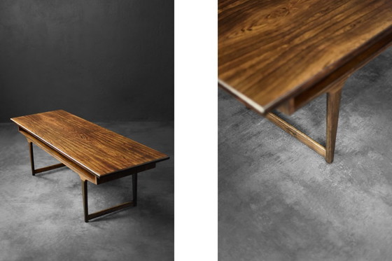 Image 1 of Mesa de centro danesa de mediados de siglo con estante, años 60