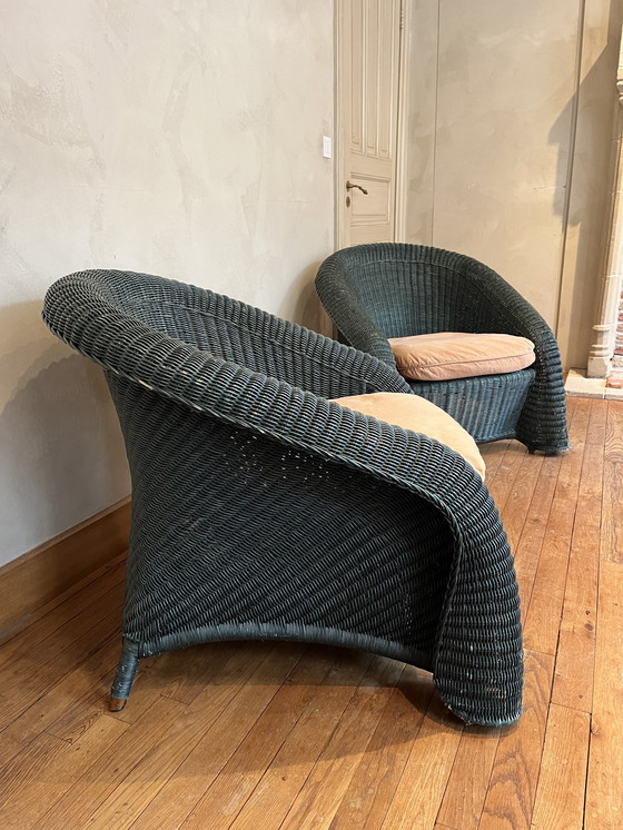 Image 1 of 2x Poltrona in vimini vintage Gasparucci