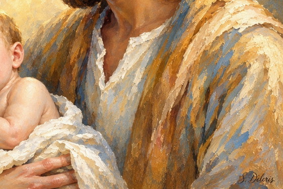 Gesù Maria E Giuseppe "La Preghiera Di Gesù" (75X50 Cm) – Decorazioni murali, Aluminium, Other (photo 5 of 5)