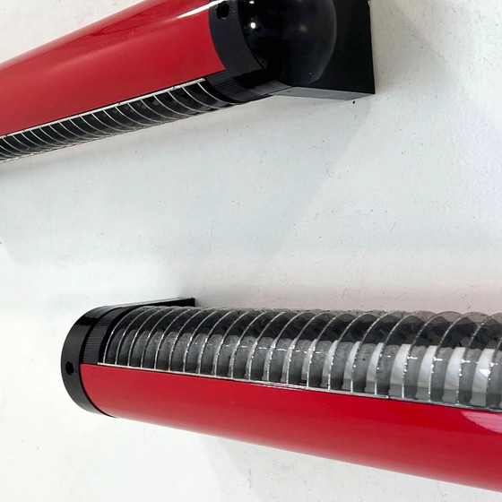 Rote Neon Wandleuchte von Disano, 1980er Jahre – Wandleuchten, Metall, Kunststoff (photo 6 of 9)