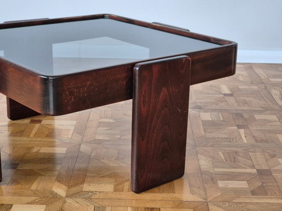 Image 1 of Vintage Italiaanse bijzettafels van Gianfranco Frattini voor Cassina, set van 3.