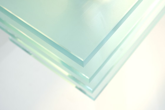 Image 1 of Large Glass Ceiling Hanging Chandelier, Italy 1970s