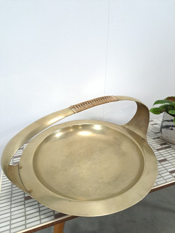 Image 1 of Art Deco 1920s brass basket, bowl