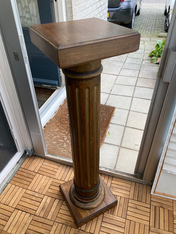 Colonna in legno/portapiante, Colonne, Marrone, Klassiek (foto 2 di 5)