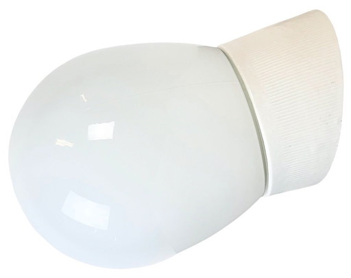 Applique murale vintage en porcelaine blanche, années 1970