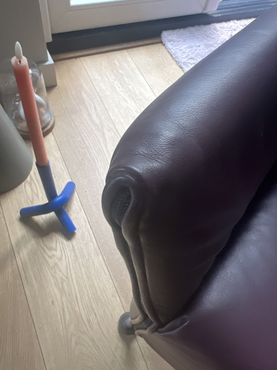 Montis Charly Met Voetenbankje, Onbeschadigd En Originele Leren Bekleding – Fauteuils, Leather, Metal (photo 5 of 7)