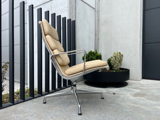Vitra Eames EA216 Ledersessel – fauteuils, Leather, Metal