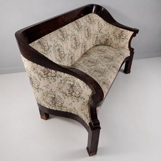 Image 1 of Canapé Biedermeier en placage de noyer