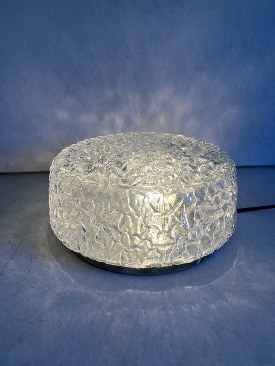 Image 1 of Glashütte Limburg Vintage Plafondlamp Bubbelglas