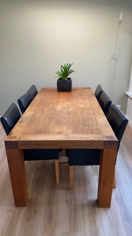 Image 1 of Essbereich mit 6 Ledersesseln