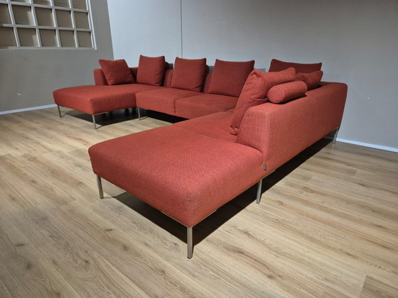 Image 1 of Flexlux Loano - Divano angolare a U - Rosso - Tessuto - Design