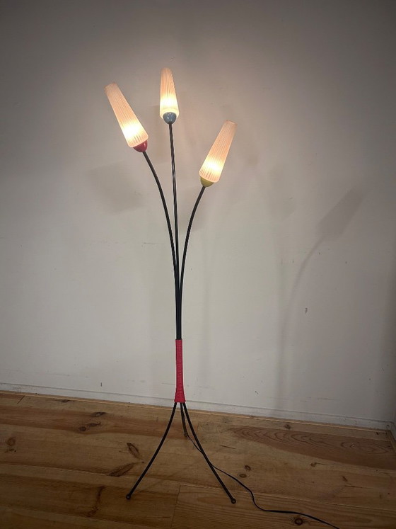 Image 1 of Farbige Fünfzigerjahre-Peitschenlampe