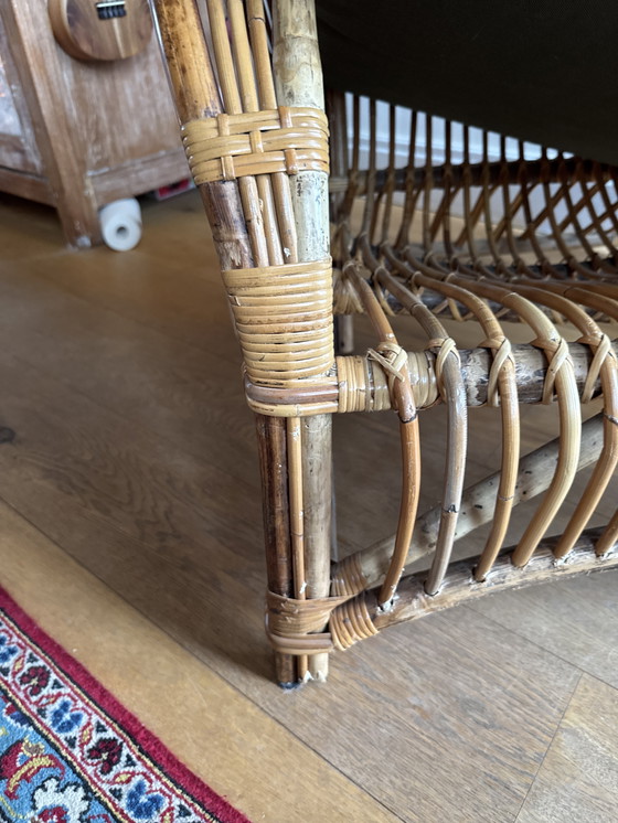Image 1 of rotan comfortabele fauteuil, vintage retro, Rohé Noordwo