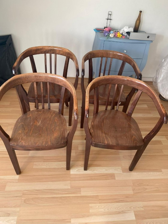 Image 1 of 4 vintage Thonet stoelen