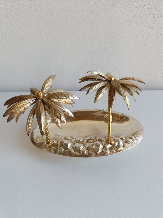 Vintage Palm Tree Jewellery Tray – Hollywood Regency, 1970s/80s – Decorative Objects, Metal (photo 10 of 10)