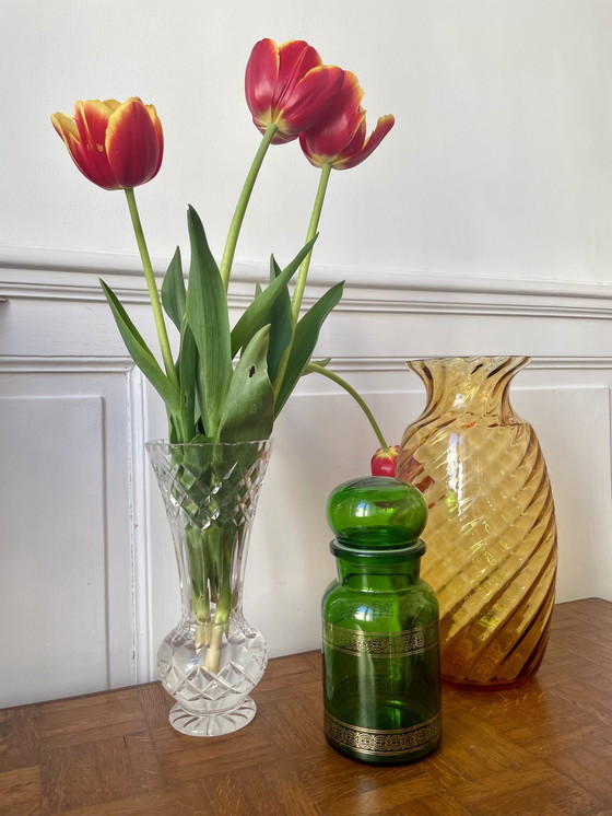 Image 1 of Juego de 3 frascos de boticario antiguos