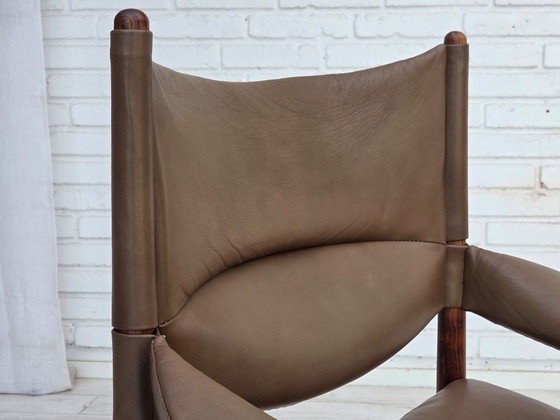 Anni '70, design danese di Kristian Vedel, Poltrona a schienale alto modello "Modus". – Poltrone, Leather (photo 6 of 21)