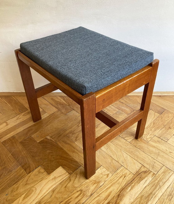 Image 1 of Tabouret en bois de style scandinave des années 1970