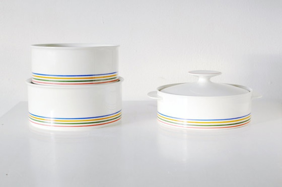 Image 1 of Servizio da tavola Thomas da 6 pezzi, design tedesco, motivo a righe in stile moderno di metà secolo.