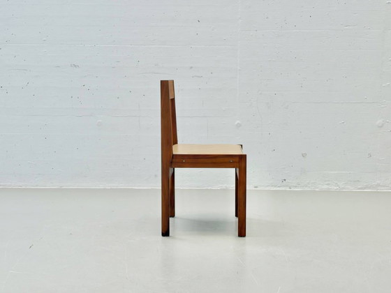 Image 1 of Set aus 8 Skandinavische Esszimmerstühle aus Nussbaum und Leder, 1960er/70er Jahre