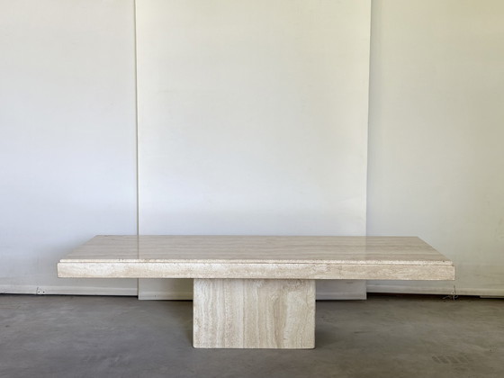 Image 1 of Vintage travertine coffee table