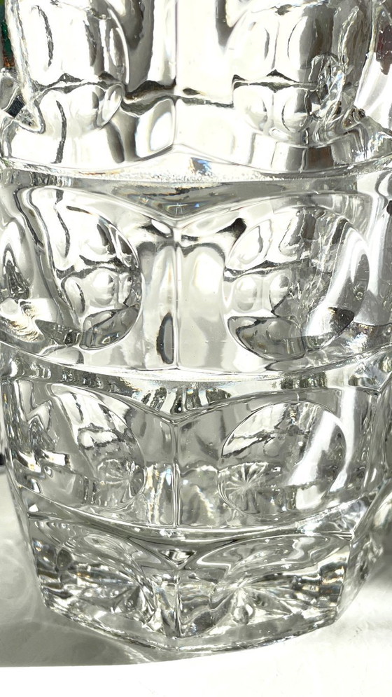 Image 1 of SEAU à Glace Cristal Ciselé et PINCE Vintage