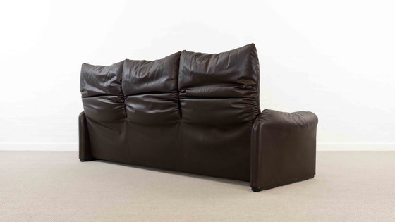 Image 1 of Cassina Maralunga 3-Sitzer-Sofa aus Leder von Vico Magistretti
