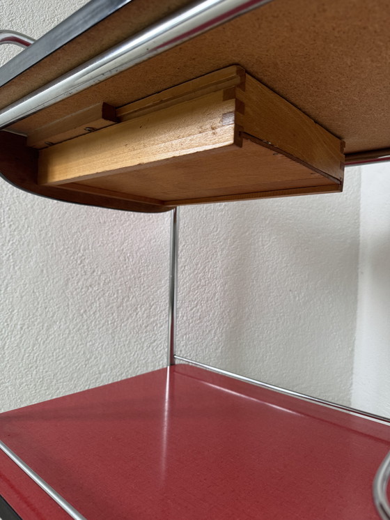 Image 1 of Rolling Formica Sideboard 60s