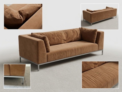 Ligne Roset Bank "Tes" – 3 5 zitsbanken, Leather