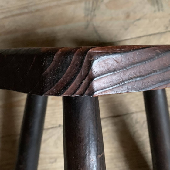 Vintage Brutalism Farm Stool – Wood (photo 5 of 7)