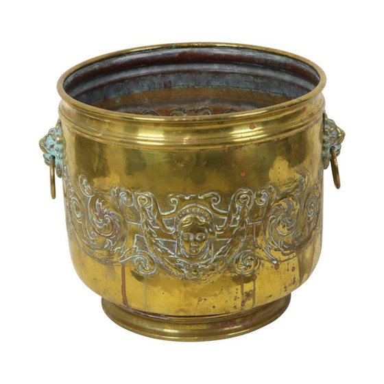 Image 1 of Antique Brass Jardinière Planter
