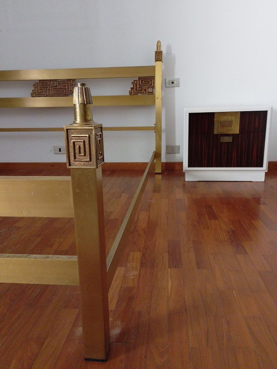 Image 1 of Luciano Frigerio Brass & Bronze Bed, Italy 1970s'