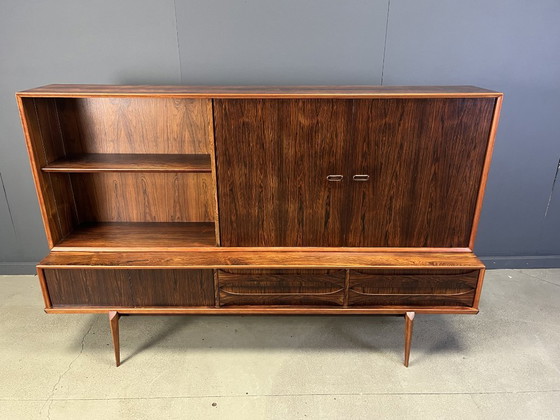 Image 1 of Oswald Vermaercke Paola highboard van palissanderhout voor V-Form België 1959