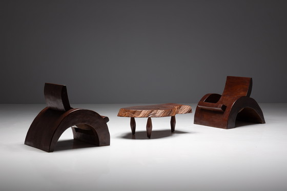 Image 1 of Chaises longues et table basse de José Zanine Caldas, Brésil, 1970S