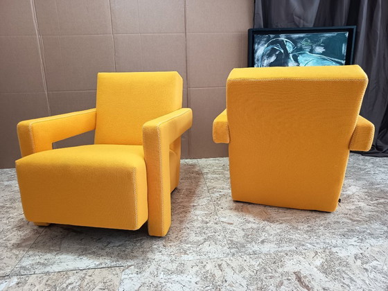 Image 1 of CASSINA 2x Poltrona 637 Utrecht 2024 (NUOVO, mai usato) in lana gialla KVDRAT € 6.600