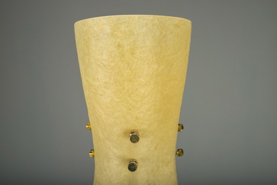 Image 1 of Lampadaire vintage en filigrane avec abat-jour en fibre de verre, Allemagne, années 1950