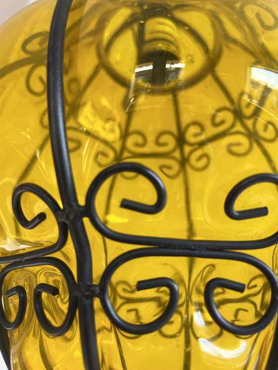 Image 1 of Venezianische Glaslampe in Bernstein