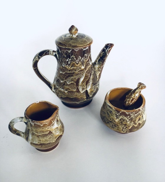 Image 1 of Midcentury Art Studio Pottery Tea & Coffee Service set, Vallauris France 1960's