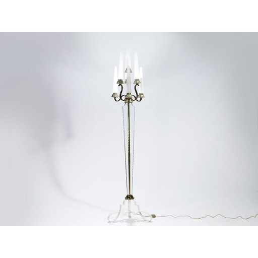 Staande lamp in vintage brons van Marius-Ernest Sabino, 1930