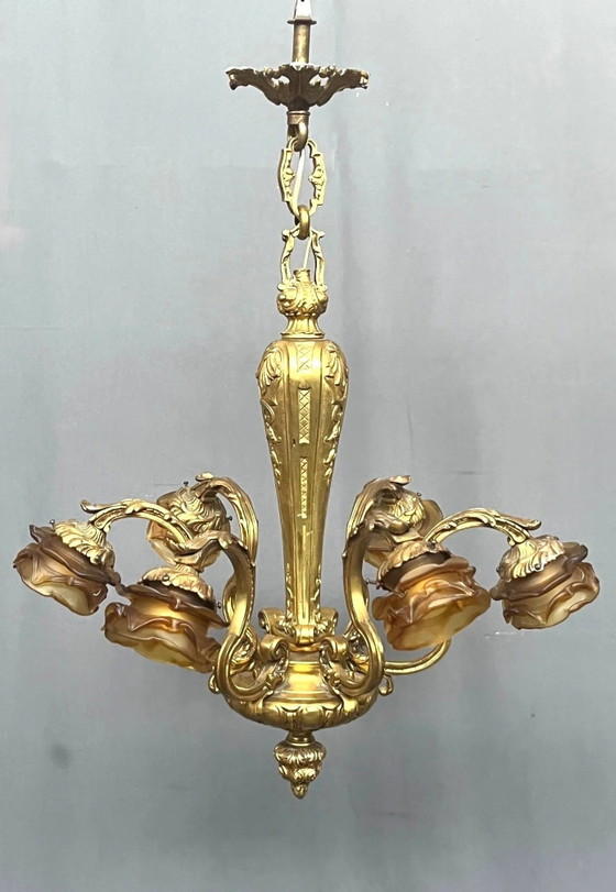 Massief bronzen kroonluchter "Mazarin". (photo 7 of 7)