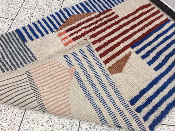 Alfombra bereber tradicional hecha a mano de 150/250 cm. – Aime Té, Wool (photo 5 of 9)