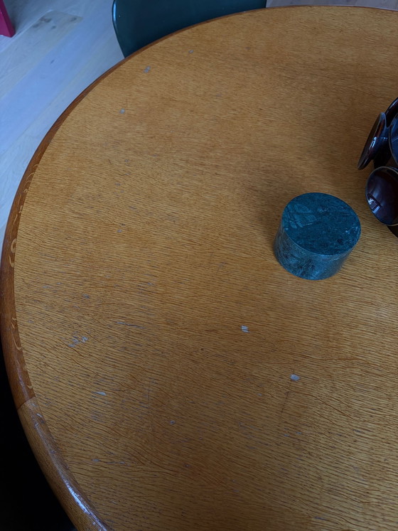 Image 1 of Round Teak Dining Table Vintage 60s-70s