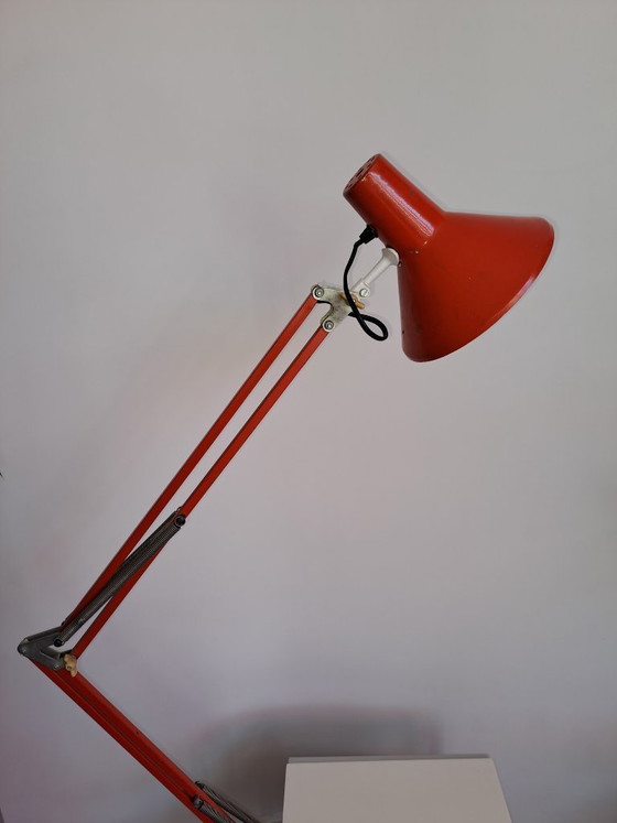 Image 1 of Orange desk lamp with table clamp