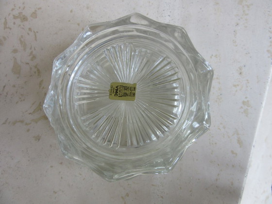 Juego de 4 posavasos de cristal VMC Reims France, posavasos de cristal estilo Crystal, vajilla con diseño de (photo 2 of 9)