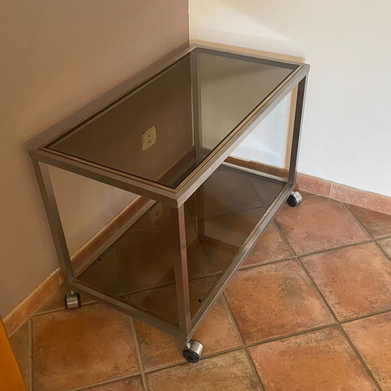 Image 1 of Table basse, console Roche Bobois. 1970. 86x46.