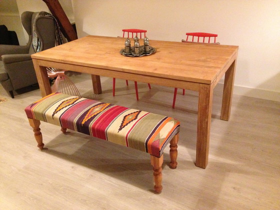 Image 1 of Banco tapizado Kilim