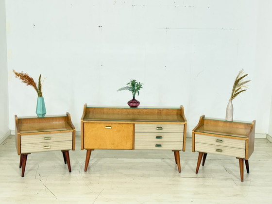 Image 1 of 2x comodini / comodini / tavolini laterali vintage - anni '60